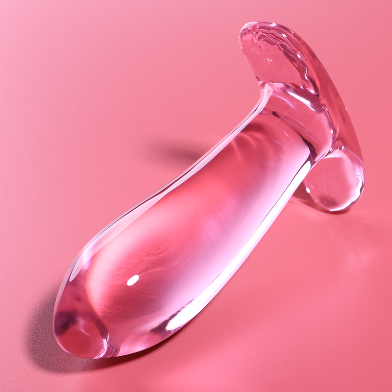 NEBULA SERIES BY IBIZA - MODELLO 5 PLUG ANALE VETRO BOROSILICATO ROSA 12.5 CM -O- 3.5 CM