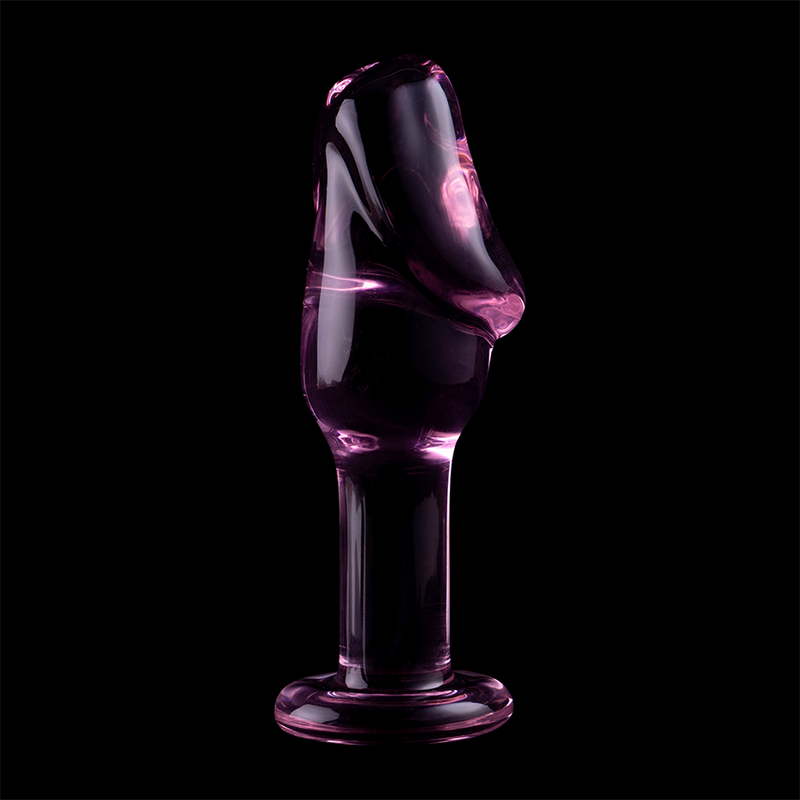NEBULA SERIES BY IBIZA - MODELLO 6 PLUG ANALE VETRO BOROSILICATO ROSA 12.5 CM -O- 4 CM