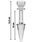 NEBULA SERIES BY IBIZA - MODELLO 7 PLUG ANALE VETRO BOROSILICATO TRASPARENTE 13.5 CM -O- 3 CM