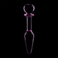 NEBULA SERIES BY IBIZA - MODELLO 7 PLUG ANALE VETRO BOROSILICATO ROSA 13.5 CM -O- 3 CM