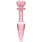 NEBULA SERIES BY IBIZA - MODELLO 7 PLUG ANALE VETRO BOROSILICATO ROSA 13.5 CM -O- 3 CM