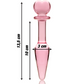 NEBULA SERIES BY IBIZA - MODELLO 7 PLUG ANALE VETRO BOROSILICATO ROSA 13.5 CM -O- 3 CM