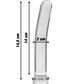 NEBULA SERIES BY IBIZA - MODELLO 8 DILDO IN VETRO BOROSILICATO TRASPARENTE 14.5 CM -O- 2 CM