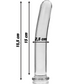 NEBULA SERIES BY IBIZA - MODELLO 9 DILDO IN VETRO BOROSILICATO TRASPARENTE 15.5 CM -O- 2.5 CM