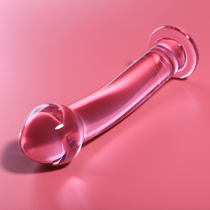 NEBULA SERIES BY IBIZA - MODELLO 11 DILDO IN VETRO BOROSILICATO ROSA 16 CM -O- 3 CM