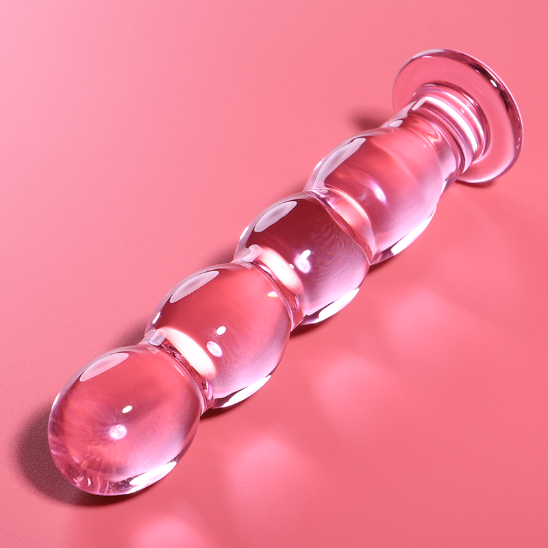 NEBULA SERIES BY IBIZA - MODELLO 10 DILDO IN VETRO BOROSILICATO ROSA 16.5 CM -O- 3.5 CM