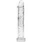 NEBULA SERIES BY IBIZA - MODELLO 12 DILDO IN VETRO BOROSILICATO TRASPARENTE 17 CM -O- 3.5 CM