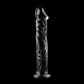 NEBULA SERIES BY IBIZA - MODELLO 12 DILDO IN VETRO BOROSILICATO TRASPARENTE 17 CM -O- 3.5 CM