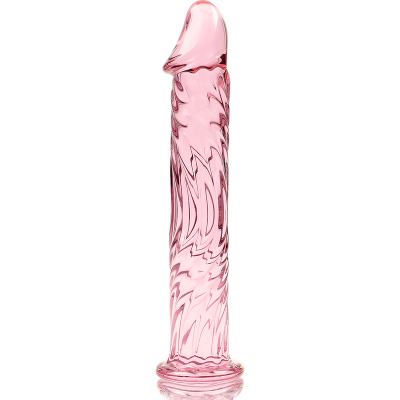 NEBULA SERIES BY IBIZA - MODELLO 12 DILDO IN VETRO BOROSILICATO ROSA 17 CM -O- 3.5 CM