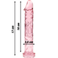 NEBULA SERIES BY IBIZA - MODELLO 12 DILDO IN VETRO BOROSILICATO ROSA 17 CM -O- 3.5 CM