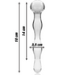 NEBULA SERIES BY IBIZA - MODELLO 13 DILDO IN VETRO BOROSILICATO TRASPARENTE 18 CM -O- 3.5 CM