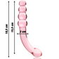 NEBULA SERIES BY IBIZA - MODELLO 14 DILDO IN VETRO BOROSILICATO ROSA 18.5 CM -O- 3 CM