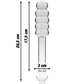 NEBULA SERIES BY IBIZA - MODELLO 20 DILDO IN VETRO BOROSILICATO TRASPARENTE 20.5 CM -O- 3 CM