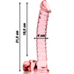 NEBULA SERIES BY IBIZA - MODELLO 23 DILDO IN VETRO BOROSILICATO ROSA 21.5 CM -O- 4 CM