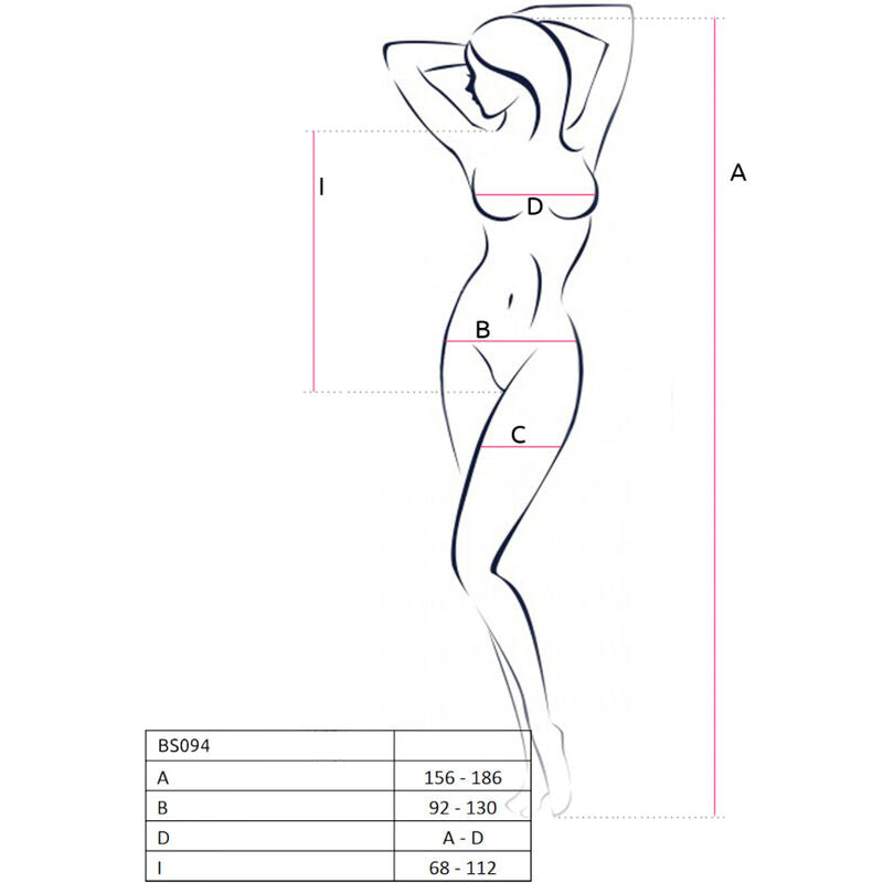 PASSION - BS094 BODYSTOCKING BIANCO TAGLIA UNICA