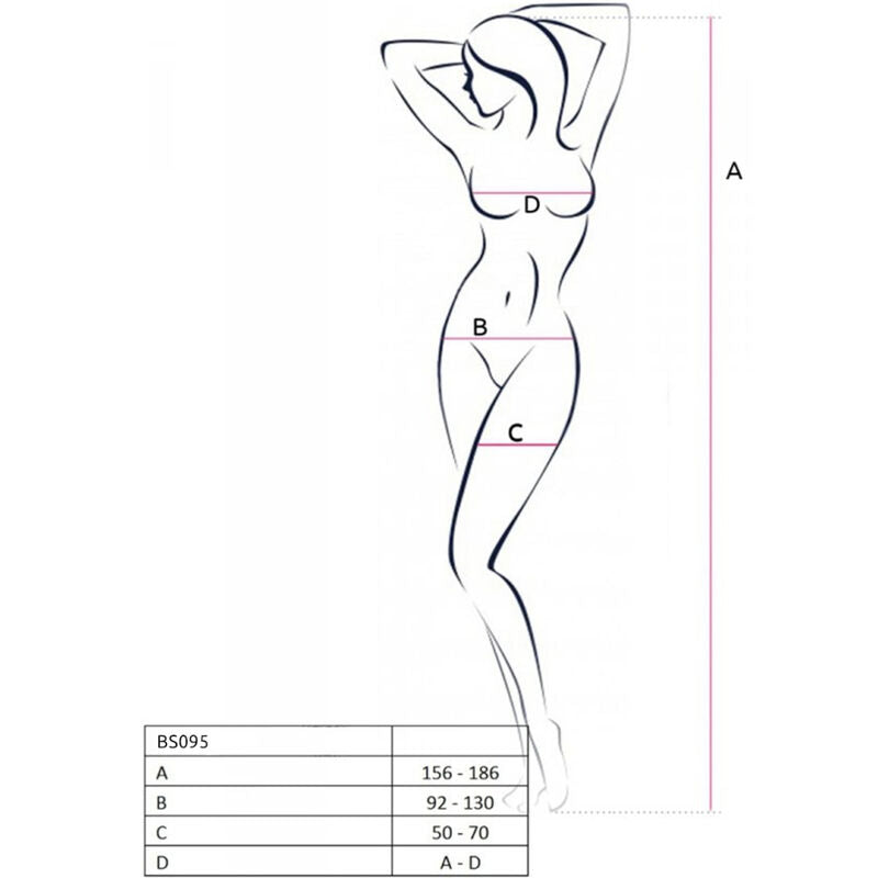 PASSION - BS095 BODYSTOCKING BIANCO TAGLIA UNICA