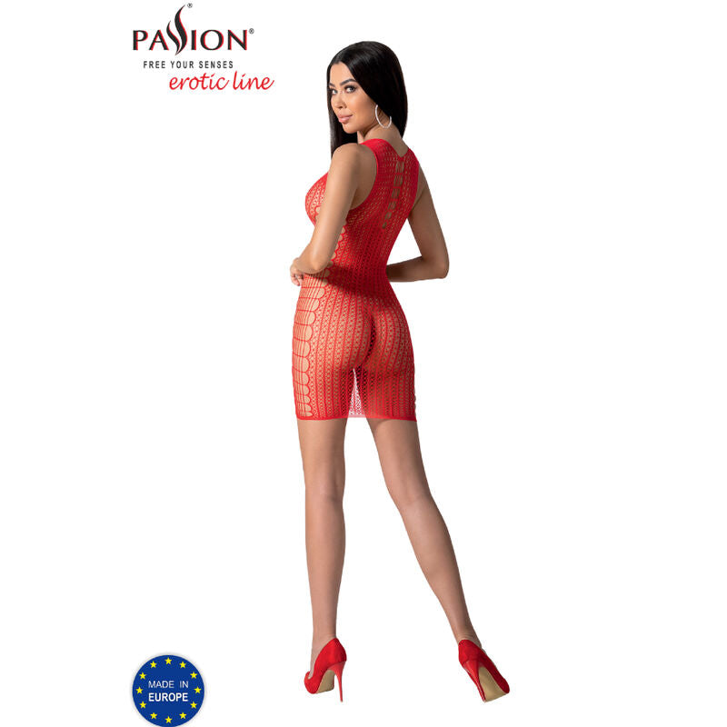 PASSION - BS097 BODYSTOCK ROSSO TAGLIA UNICA