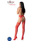 PASSION - S026 CALZE ROSSE CON GIARRETTIERA TAGLIA UNICA