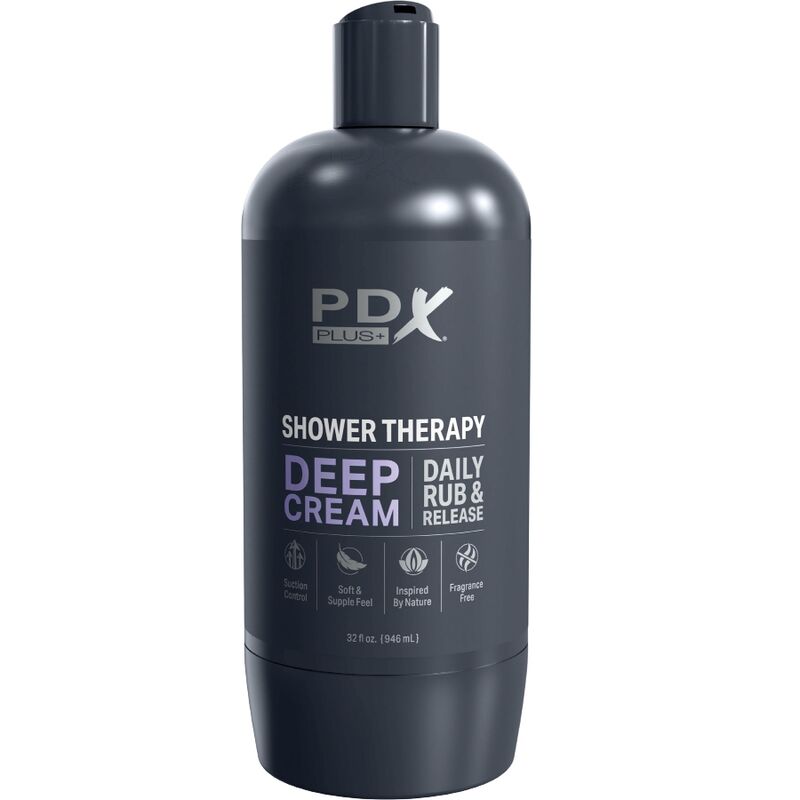 PDX PLUS - MASTURBATORE STROKER DESIGN DISCRETO IN BOTTIGLIA DI SHAMPOO CON CREMA PROFONDA