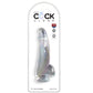 KING COCK - CLEAR DILDO CON TESTICOLI 15.2 CM TRASPARENTE