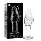 NEBULA SERIES BY IBIZA - MODELLO 6 PLUG ANALE VETRO BOROSILICATO TRASPARENTE 12.5 CM -O- 4 CM