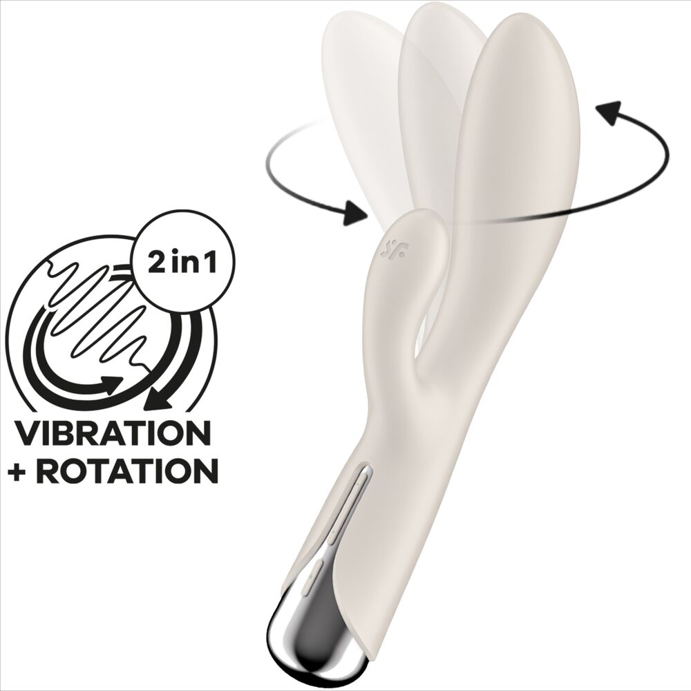SATISFYER - SPINNING RABBIT 1 STIMOLAZIONE CLITORIDE E PUNTO G BEIGE