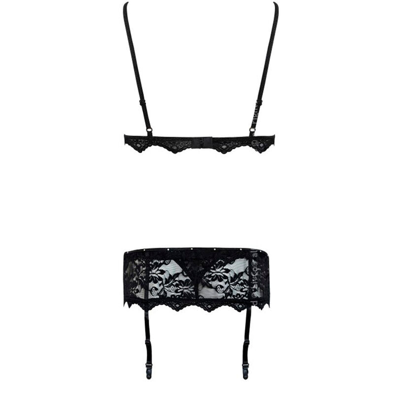 LIVCO CORSETTI FASHION - BELITA LC 90231 REGGISENO + SLIP + REGGISENO NERO L/XL