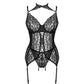 LIVCO CORSETTI FASHION - GIELLANDRA FOR THE SENSES COLLEZIONE CORSETTO + PANTY NERO L/XL
