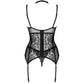 LIVCO CORSETTI FASHION - GIELLANDRA FOR THE SENSES COLLEZIONE CORSETTO + PANTY NERO L/XL