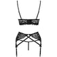 LIVCO CORSETTI FASHION - MORIDAM LC 90552 REGGISENO + REGGISENO + SLIP NEGRO L/XL