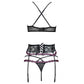 LIVCO CORSETTI FASHION - SNEHANA LC 90443 REGGISENO + REGGISENO + SLIP NERO