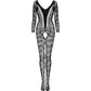 LIVCO CORSETTI FASHION - CORDILL LC 17358 BODYSTOCKING CROTCHLESS NERO TAGLIA UNICA