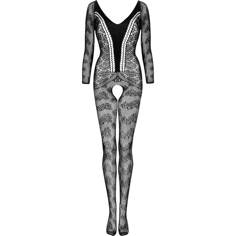 LIVCO CORSETTI FASHION - CORDILL LC 17358 BODYSTOCKING CROTCHLESS NERO TAGLIA UNICA