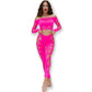 CHILIROSE - CR 4632 TOP E PANTALONE FUCSIA S/L