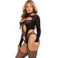 LEG AVENUE - BODY A RETE NERO