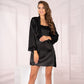 LIVCO CORSETTI FASHION - JACQUELINE LC 90249 VESTAGLIA + CAMICIA + PANTY NERO L/XL