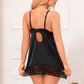SUBBLIME - BABYDOLL CON PETTO STAMPA FLOREALE NERO L/XL