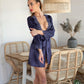 LIVCO CORSETTI FASHION - JACQUELINE LC 90249 VESTAGLIA + CAMICIA + PANTY BLU NAVY S/M