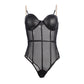SUBBLIME - BODY CON BRETELLE A CATENA NERA S/M