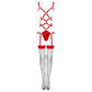 LIVCO CORSETTI FASHION - THIARA LC 20213 SET BODY + CALZE ROSSO S/M