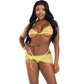 LEG AVENUE - SET TRE PEZZI DIAMANTI GIALLI M/L