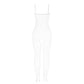 SUBBLIME - 951740 BODYSTOCKING BIANCO A RETE SENZA CAVALLO CON FIOCCHI TAGLIA UNICA