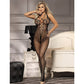 SUBBLIME - 951788 BODYSTOCKING LUNGO A RETE CON SPALLINE SU PETTO E SCHIENA NERO TAGLIA UNICA