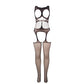 SUBBLIME - 951900 BODYSTOCKING A RETE SENZA CAVALLO CON COPPA E SPALLE APERTE NERO TAGLIA UNICA