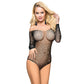 SUBBLIME - 952297 BODY A RETE LUCIDA CON SPALLE SCOPERTE MANICA LUNGA NERO TAGLIA UNICA