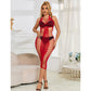 SUBBLIME - 952327 VESTITO LUNGO A RETE ROSSO TAGLIA UNICA