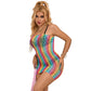 SUBBLIME - 952457 VESTITO A RETE SENZA MANICHE CON SPALLE SCOPERTE ARCOBALENO TAGLIA UNICA