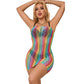 SUBBLIME - 952457 VESTITO A RETE SENZA MANICHE CON SPALLE SCOPERTE ARCOBALENO TAGLIA UNICA