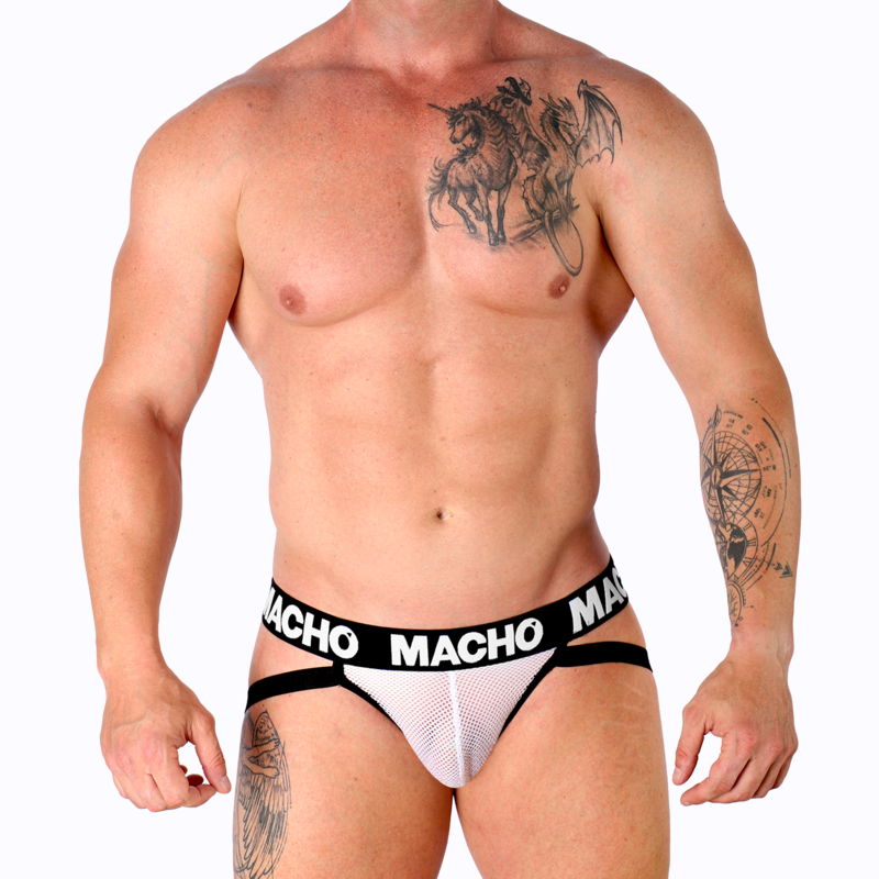 MACHO - MX26X1 JOCK GRID BIANCO M