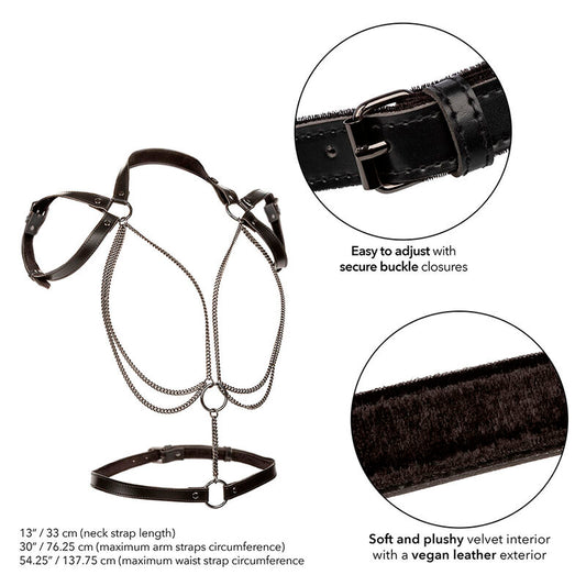 CALEXOTICS - EUPHORIA MULTICHAIN HALTER HARNESS PREMIUM TAGLIA PIÙ GRANDE
